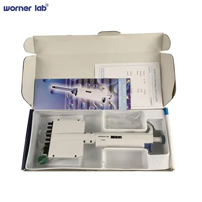 Precauções para uso de pipeta de oito canais